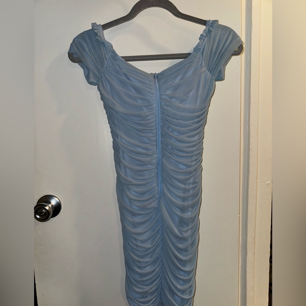 Windsor - Mesh Off the Shoulder Bodycon Mini Dress